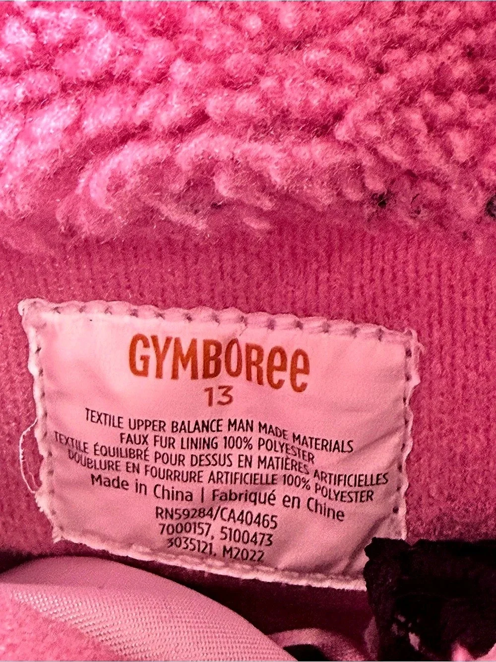 Gymboree Embroidered Bear Chalet Boots Girls 13 Pink